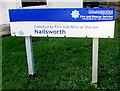 Nailsworth Community Fire and Rescue Station name sign