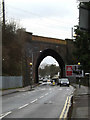 TL1413 : Southdown Road and The Skew Railway Bridge by Geographer