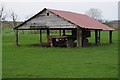 SO6159 : Farmland shed by Philip Halling