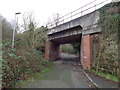 Ombersley Road rail bridge, Droitwich (winter)