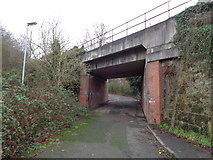 SO8963 : Ombersley Road rail bridge, Droitwich (winter) by Jeff Gogarty