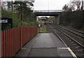 From Telford Central railway station towards two road bridges