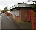 Shuttered building on Telford Central railway station