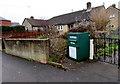 Clothes and shoes donations bin, Gloucester Road, Stonehouse