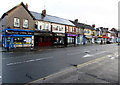 ST3089 : Long row of shops, Crindau, Newport by Jaggery