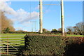 Transmission lines over fields, north of Twyn College