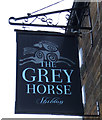 Sign for the Grey Horse, public house, Shildon