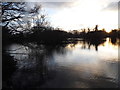 TQ0481 : Sunset over Little Britain Lake by David Howard
