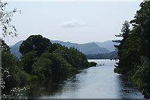 NY4624 : River Eamont flowing out of Ullswater at Pooley Bridge by Tom Pennington