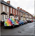 Colourful van in Ross Street, Crindau, Newport