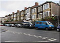 Row of houses above Brynglas Road, Newport