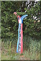 TR0728 : National Cycle Network Milepost, St Mary's Rd by N Chadwick