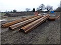 SE5747 : Steel piles at a sewer replacement work site by Graham Hogg