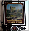 Windsor Castle name sign, Skinner Street, Newport