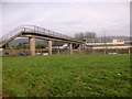 SD6211 : Footbridge over the M61 at Rivington (Bolton West) Services by David Dixon