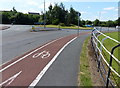 Cycle lane along Kingsmead