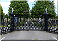 Entrance gates at Middlewich Cemetery