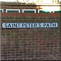 Vintage street nameplate, Saint Peter