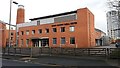 Round Foundry Media Centre, Leeds: west entrance