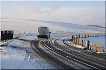 NT4827 : Winter conditions on the A699 by Walter Baxter