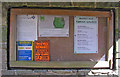 Lych gate notice board St Michael and All Angels Markfield