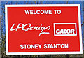 SP4895 : Stoney Stanton Calor Centre Sign by Andrew Tatlow