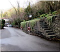 Rickety steps opposite the Glantaff Inn, Quakers Yard