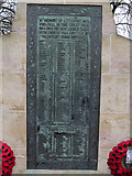 TL5686 : Names on Littleport war memorial by Hugh Venables