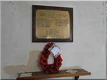 TF9700 : Scoulton War Memorial plaque by Adrian S Pye