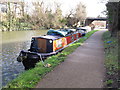 Sapphire, narrowboat on Grand Union Canal winter moorings