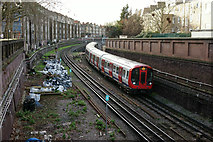 TQ2478 : Arriving at West Kensington by Peter Trimming