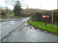 Looking across Green Lane from footpath to Old Holbrook