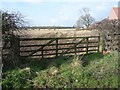 Gated field entrance off Carr Lane