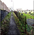 Path towards Clydach Street, Brynmawr