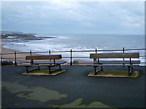 TA0489 : Benches with a view, Queen's Parade, Scarborough by JThomas
