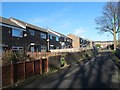 Backs of houses on Rossefield Grove, Bramley