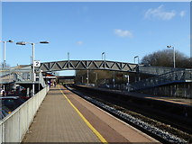ST0413 : Railway footbridge at Tiverton Parkway station by Rod Allday