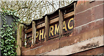 J3873 : Old pharmacy sign, Knock, Belfast (February 2016) by Albert Bridge