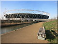 TQ3783 : Olympic Stadium and City Mill River by Des Blenkinsopp