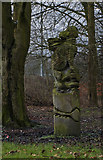 SD7431 : A wood carving at The Woodlands, Clayton-le-Moors by Ian Greig