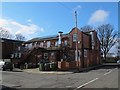 Rear of fast food outlets, Henley Road, Bramley