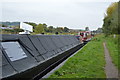 Narrowboats moored