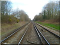 Looking along the railway towards Faygate