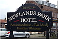 Sign for the Newlands Park Hotel