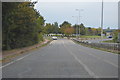 Approaching a roundabout, A603