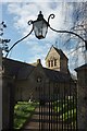 ST7761 : Churchyard gate and overthrow, Monkton Combe by Derek Harper