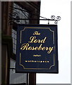 Sign for the Lord Rosebery public house, Scarborough