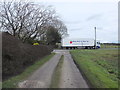 Footpath across Lyelake Lane between Grapel