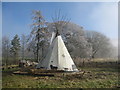 NT1951 : Teepee and trees at Whitmuir by M J Richardson
