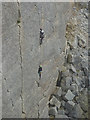 SD4875 : Rock climbers on the Main Wall, Trowbarrow by Karl and Ali
